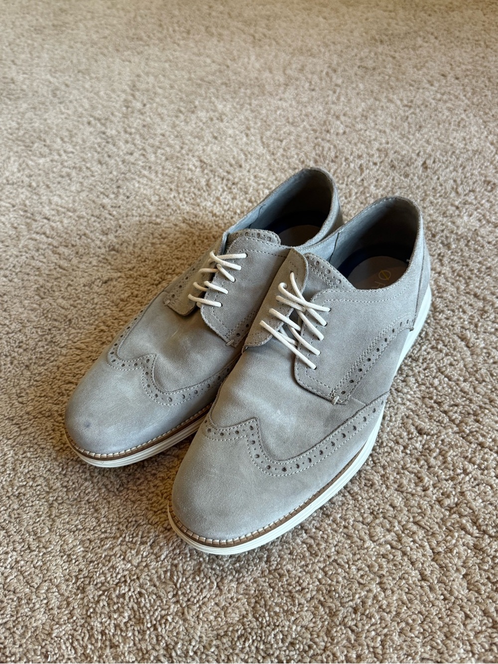 Cole Haan Original Grand Wingtip Oxford in Gray Suede men’s size 11